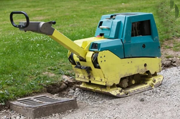 use a wacker plate on grass