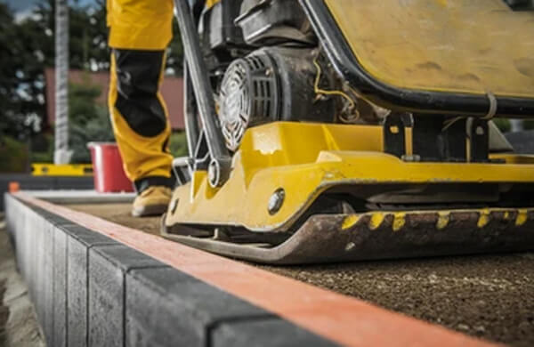 use a wacker plate on patio