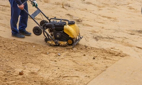 use a wacker plate on soil