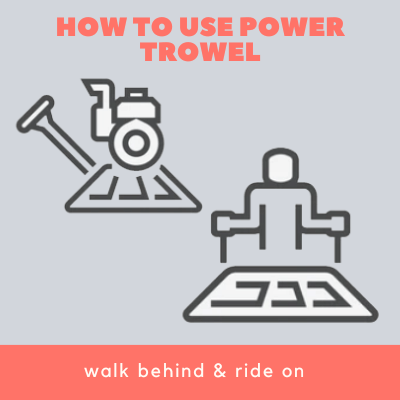 how to use power trowel walk behind ride on