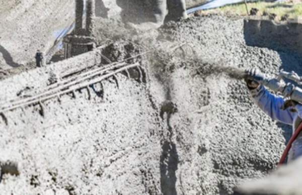 can gunite be sprayed on existing concrete patio