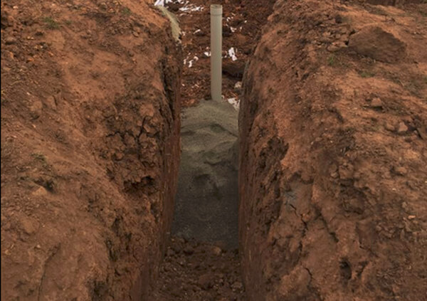 How do you backfill deep trenches