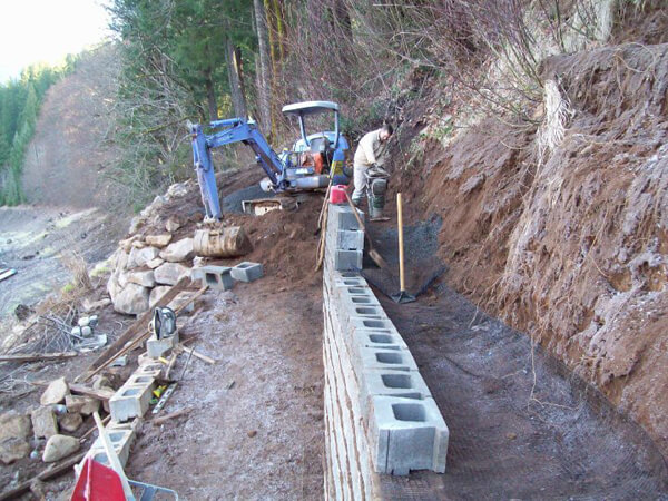 What is structural backfill material for retaining wall