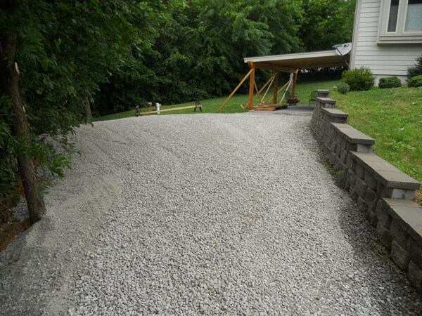 What type of gravel to backfill the retaining wall
