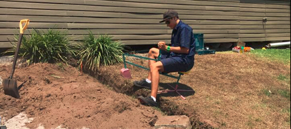 how to backfill a trench by hand